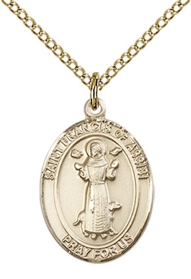 14kt Gold Filled St Francis Of Assisi Pendant With Chain 3 4 X 1 2 Ewtn Religious Catalogue