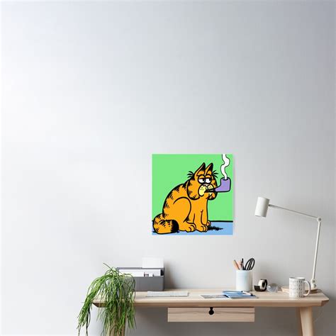 Pipe Strip Garfield Poster By Psyluxe Redbubble