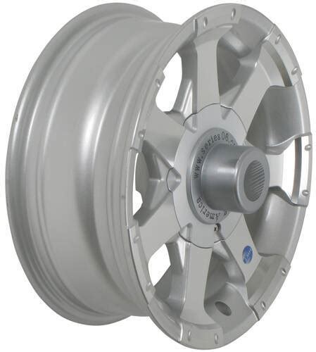 Aluminum Hi-Spec Series 06 Trailer Wheel - 14" x 5-1/2" Rim - 5 on 4-1/2 - Silver HWT Trailer ...