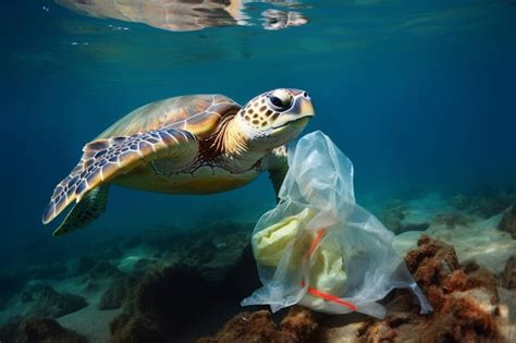 Premium Photo Impact Of Plastic Pollution On Sea Turtles And Ocean