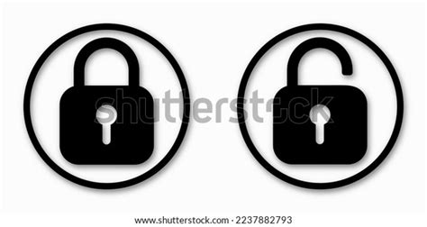 Set Lock Icons Lock Icon Safety Stock Vector Royalty Free 2237882793