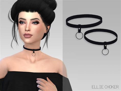 The Sims Resource Ellie Choker By Grafitysims • Sims 4 Downloads