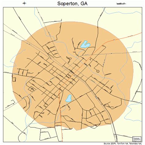 Soperton Georgia Street Map 1371772