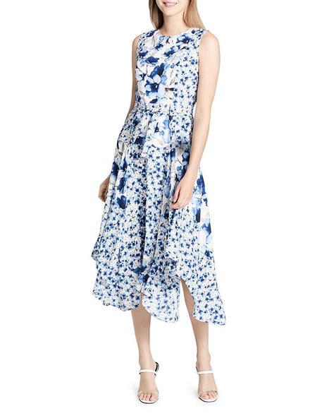 Calvin Klein Belted Handkerchief Hem Dress Bloomingdales