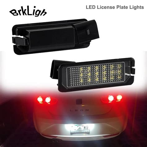 2Pcs Canbus LED License Plate Lights For Seat Leon MK2 MK3 Altea Ibiza