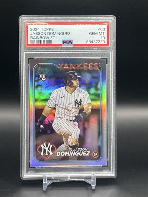 Topps Series Jasson Dominguez Rainbow Foil Rookie Rc Psa