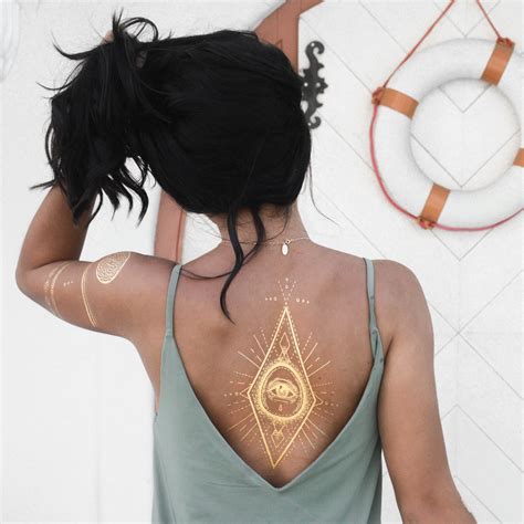 Temporary Tattoos In Gold With Your Own Design From 100 Pieces