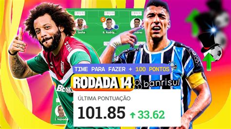 100 PONTOS NO CARTOLA FC TIME Para MITAR No CARTOLA FC RODADA 14