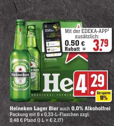 Heineken Lager Bier Auch Alkoholfrei Angebot Bei Scheck In Center