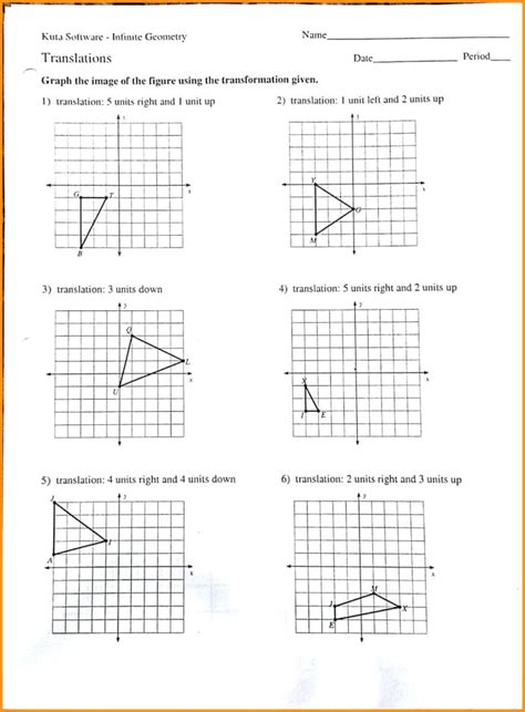 Rotations Reflections And Translations Worksheets