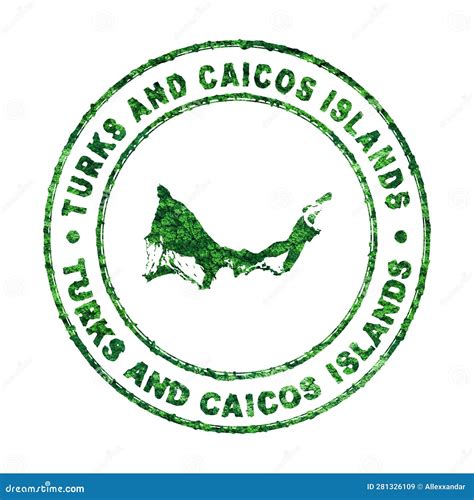 Map of Turks and Caicos Islands, Postal Stamp, Sustainable Development