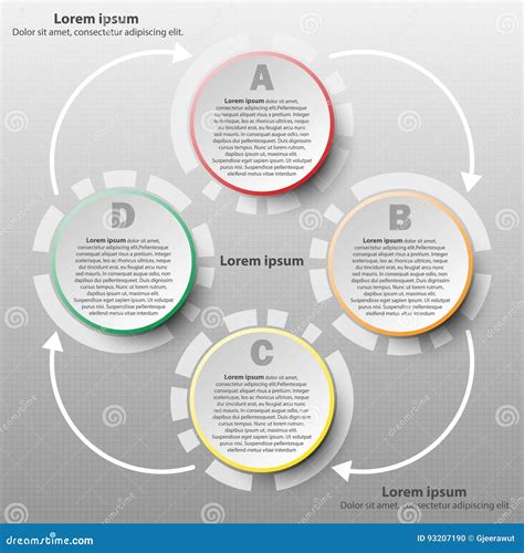 Cycle Loop Diagram Life Cycle Four Arrows Diagram Vector