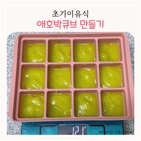 초기 토핑이유식 애호박큐브 만들기 네이버 블로그