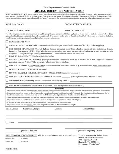 Form Pers 216 Fill Out Printable PDF Forms Online