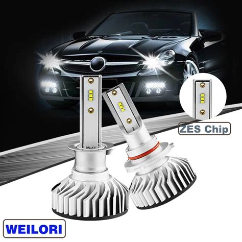 2pcs Turbo Led H7 H4 Canbus Super Car Headlight Bulbs H1 H3 H8 H11 9005