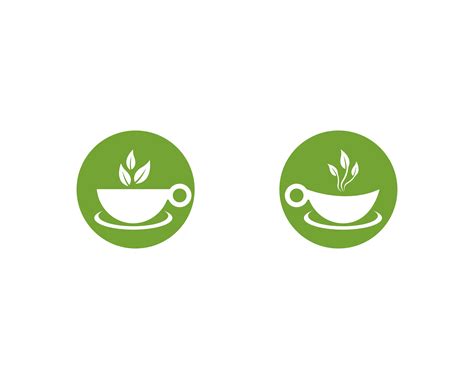 Green tea logo set 1218492 Vector Art at Vecteezy