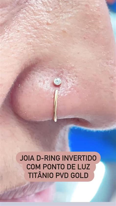 D ring TITÂNIO INVERTIDO ponto luz Joia revestimento em