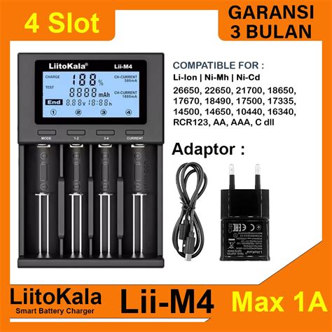 Jual Liitokala Lii M Charger Discharge Baterai Aa