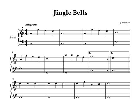 Jingle Bells Easy Piano C Major Arr Yuri Noronha By J Pierpont