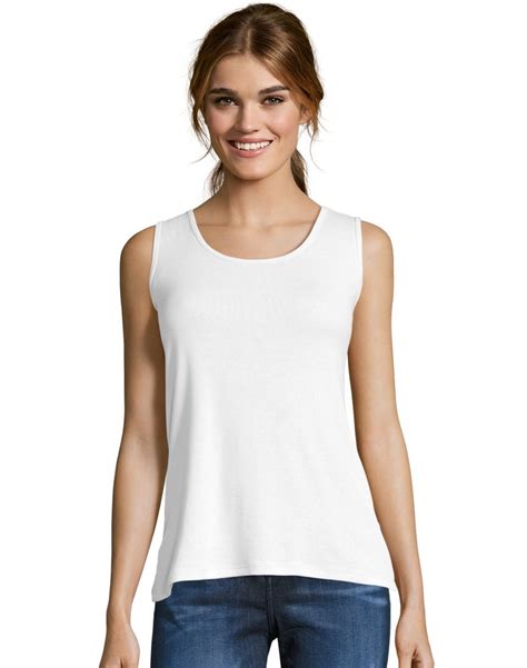 Hanes Womens Tank Top Mini Ribbed Cotton