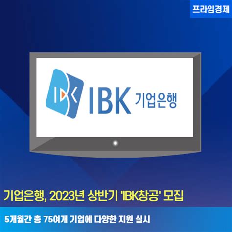 카드 기업은행 2023년 상반기 Ibk창공 모집 네이트 뉴스