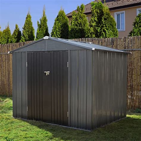 MUPATER Shed Outdoor Storage 8x12 FT Metal Shed Kit With Lockable