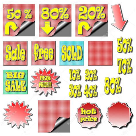 Set sale stickers and labels — Stock Photo © dusan964 #8138066