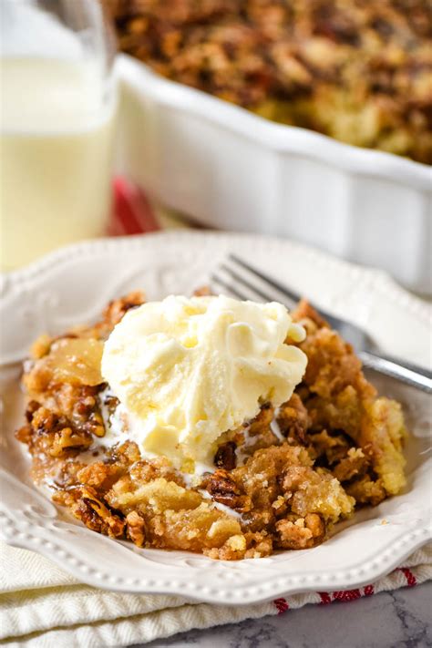 Easy Caramel Apple Dump Cake Recipe Flour On My Fingers