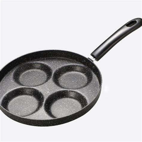 Mini Vier Gat Maifan Stone Vlakke Bodem Omelet Pan Grandado