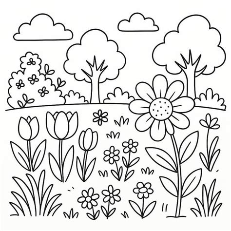 Jardim Para Imprimir - 15 Desenhos de Jardim para colorir e imprimir