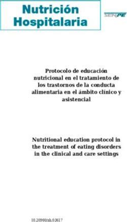 Protocolo De Educaci N Nutricional En El Tratamiento De Los