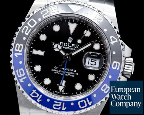 Rolex 116710blnr Gmt Master Ii 116710 Ceramic Batman Ss Oyster Bracelet 40590 European Watch Co