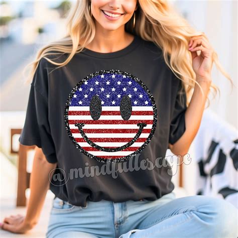 4th Of July Smiley Face Png American Flag Happy Face Png Usa Smiley