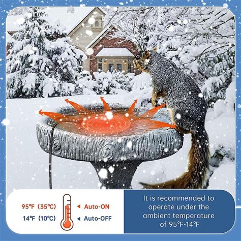 Bird Bath De Icer Heater Heated Rock Bird Bath De Icer With Aluminum