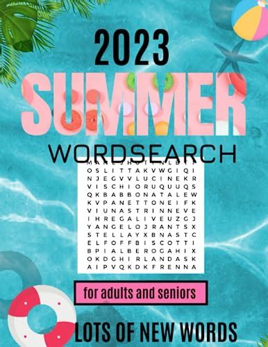 Large Print Summer Word Search An Exciting And Calming Word Search