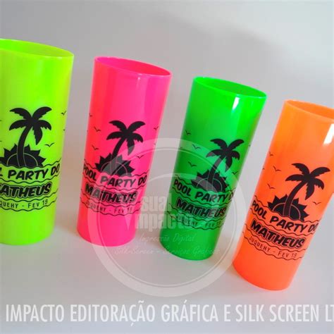 Copo Long Drink Pool Party Personalizado Elo