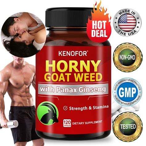 Horny Goat Weed With Maca Root 120 Capsules Sexual Enhancer For Men