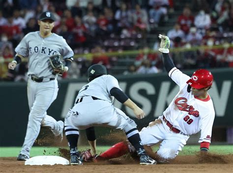 写真：【広島】無得点で今季初ドロー 新井監督は12回の代走・羽月隆太郎を擁護「行けと言っているので」 東スポweb