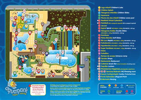 Map Of The Park Aquapark Costa Teguise Lanzarote