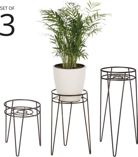 Mdesign Soportes De Metal Para Plantas Para Interiores Y Exteriores