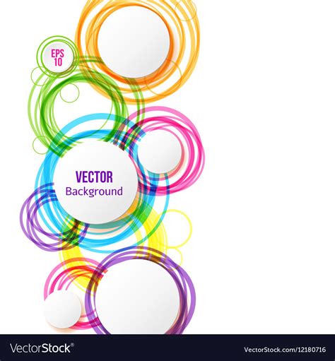 Circle design background with overlapping circles Vector Image