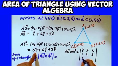 Vectors Area Of Triangle Using Vector Algebra Shorts Youtubeshorts Youtube