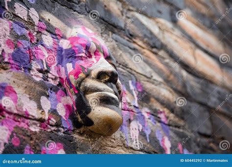 Street art - 3d head editorial photography. Image of collage - 60445292