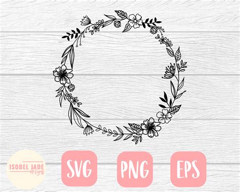 Floral wreath svg, Flower wreath svg, Family name sign svg, Sign svg ...