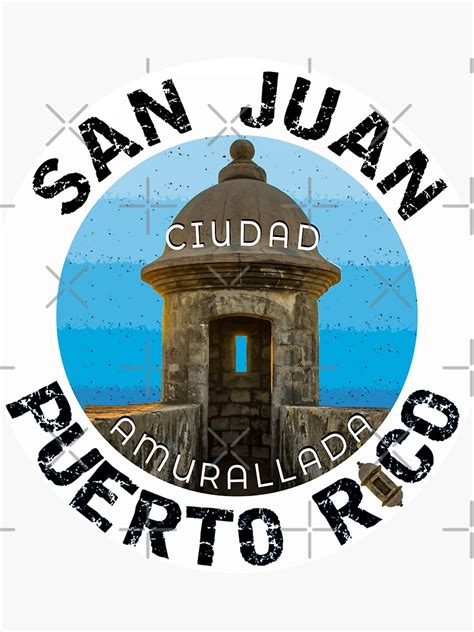 San Juan Puerto Rico Ciudad Amurallada Garita Del Morro Sticker For