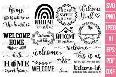 Welcome Sign Svg Bundle Graphic By Svgdesignrocket · Creative Fabrica