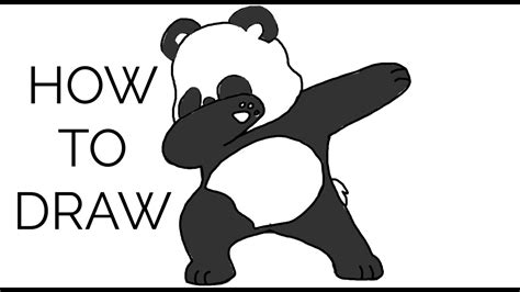 How To Draw A Cute Panda Dabbing Youtube