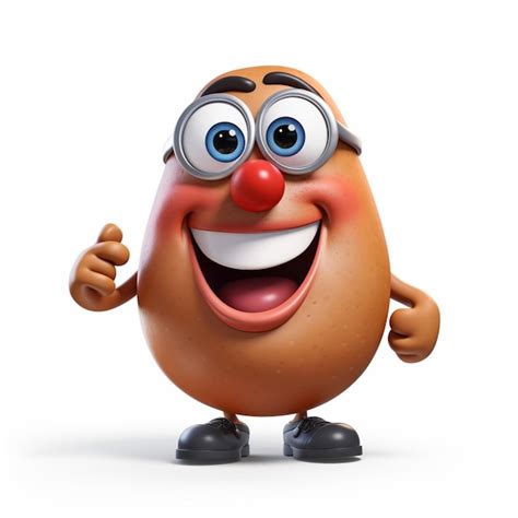 Premium AI Image | Mr Potato Head 2d cartoon illustraton on white ...