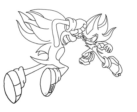 Sonic VS. Shadow - Lineart by KaiThePhaux on DeviantArt