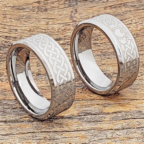 Clatter Irish Claddagh Rings - Beveled Style - Forever Metals